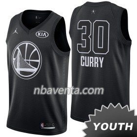 Camiseta Niños Golden State Warriors Stephen Curry 30 2018 All Star Jordan Brand Negro Swingman